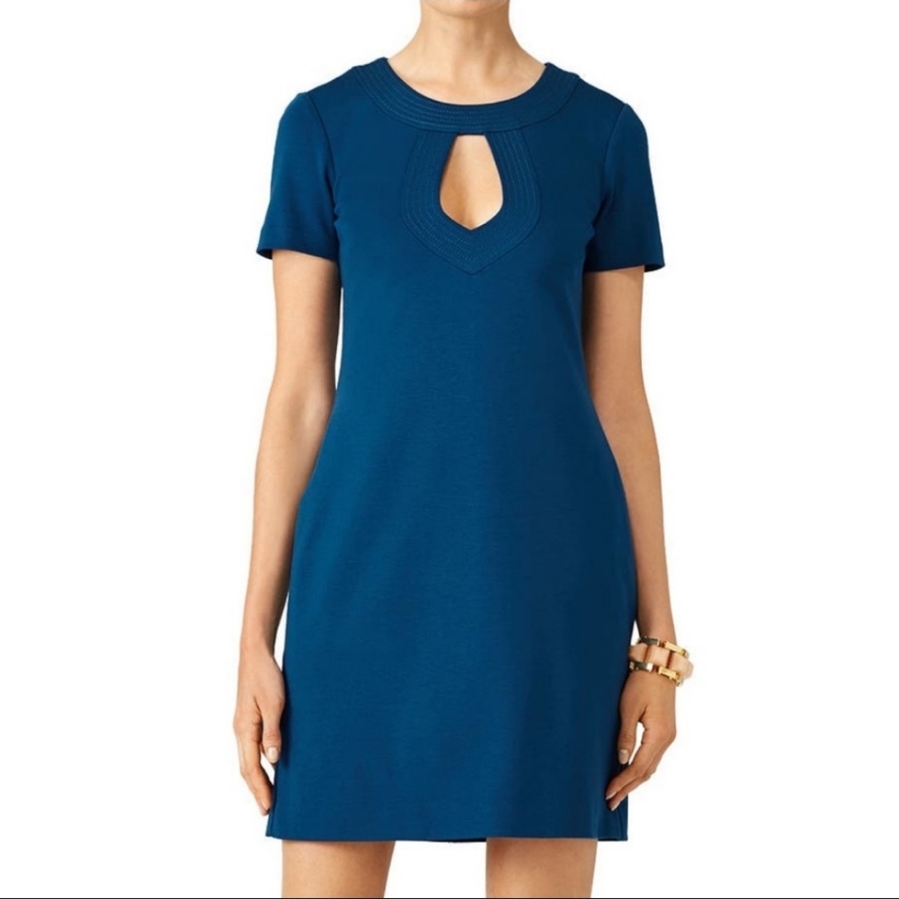 NWT Trina Turk In Clover Sheath Dress in Color Peacock 8